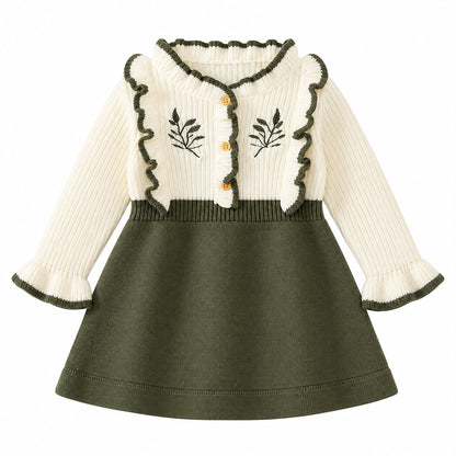 Ruffle Detail Sweater Dress