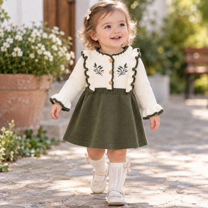 Ruffle Detail Sweater Dress