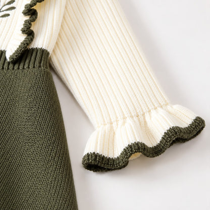 Ruffle Detail Sweater Dress