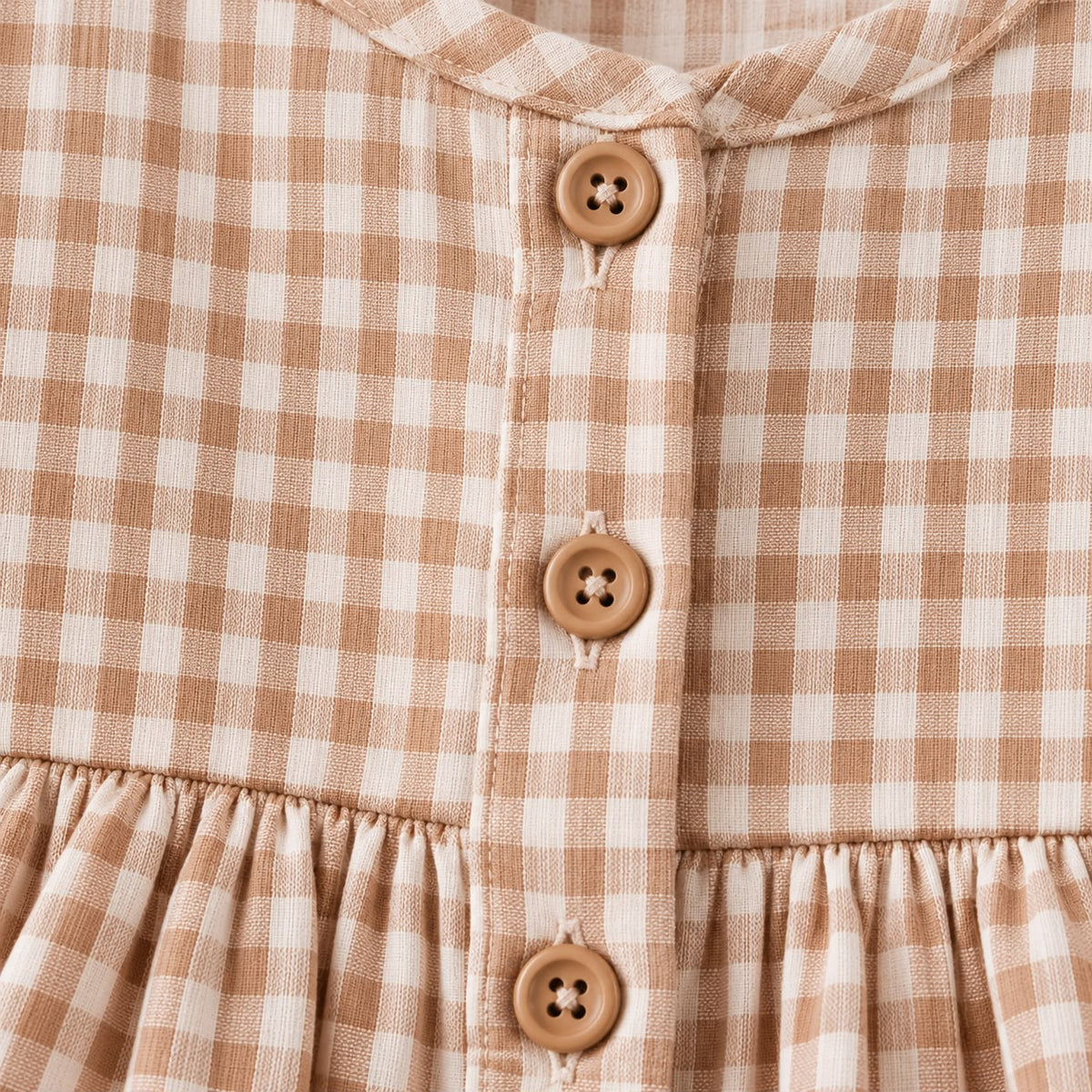 Tiered Gingham Toddler Dress