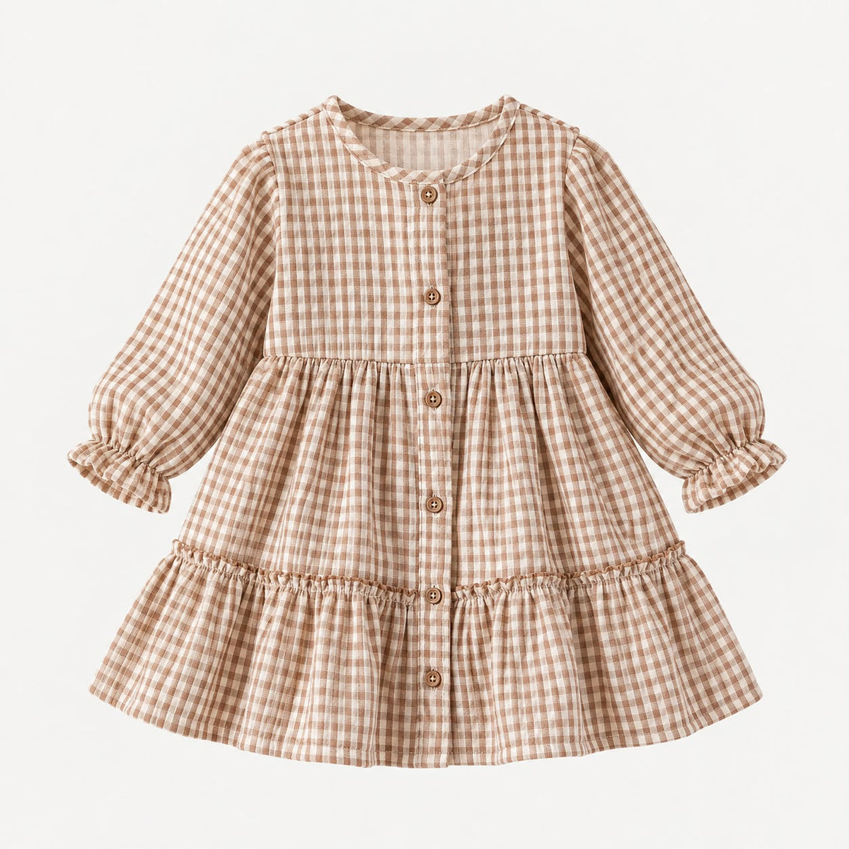 Tiered Gingham Toddler Dress