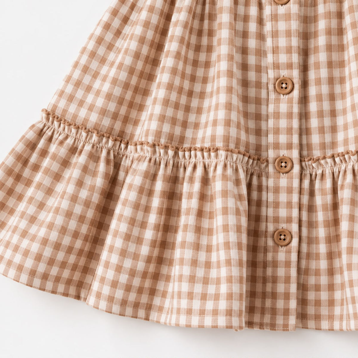 Tiered Gingham Toddler Dress