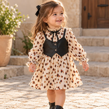 Leopard Print Toddler Dress