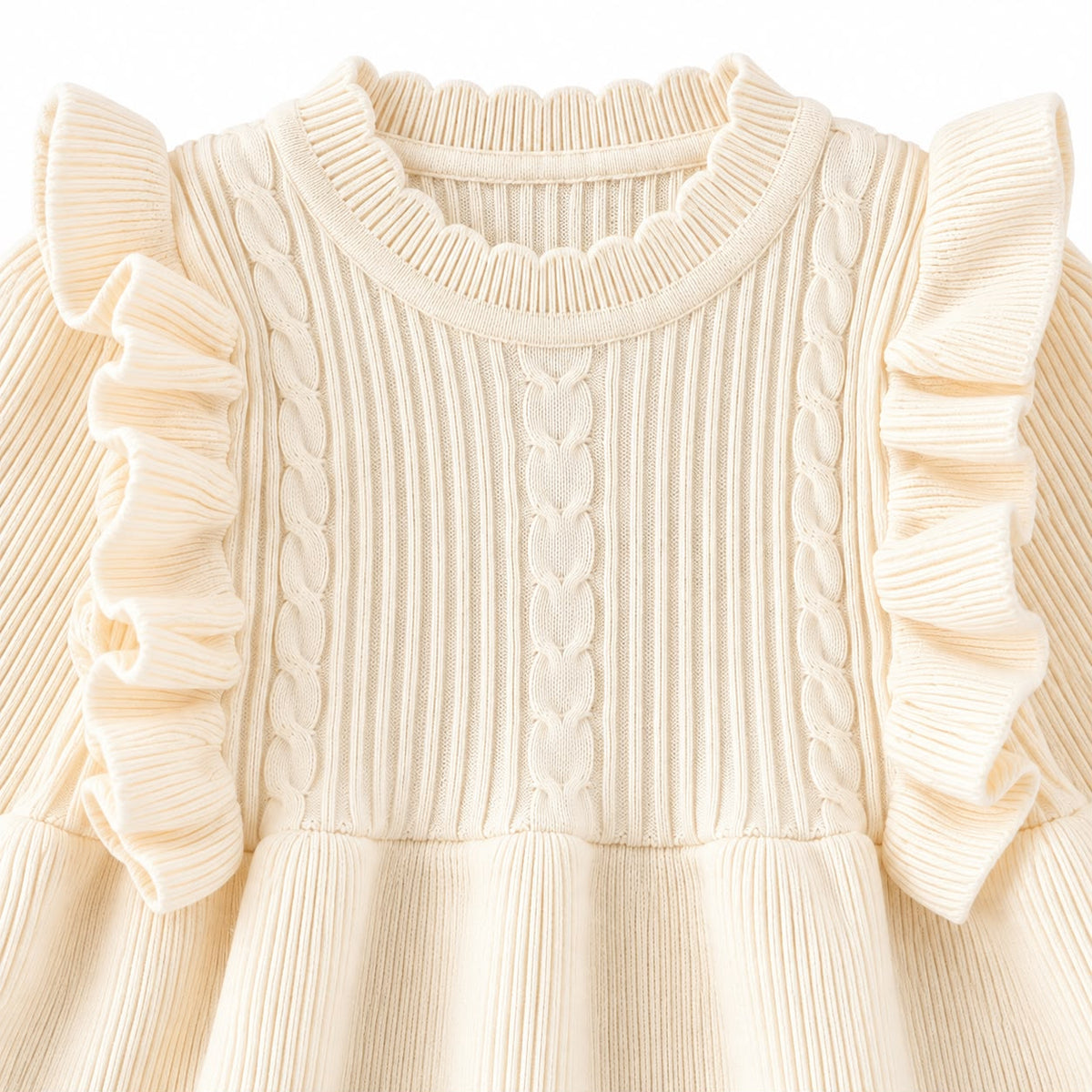 Ribbed Long Sleeve Baby Dress