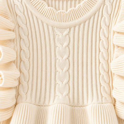 Ribbed Long Sleeve Baby Dress
