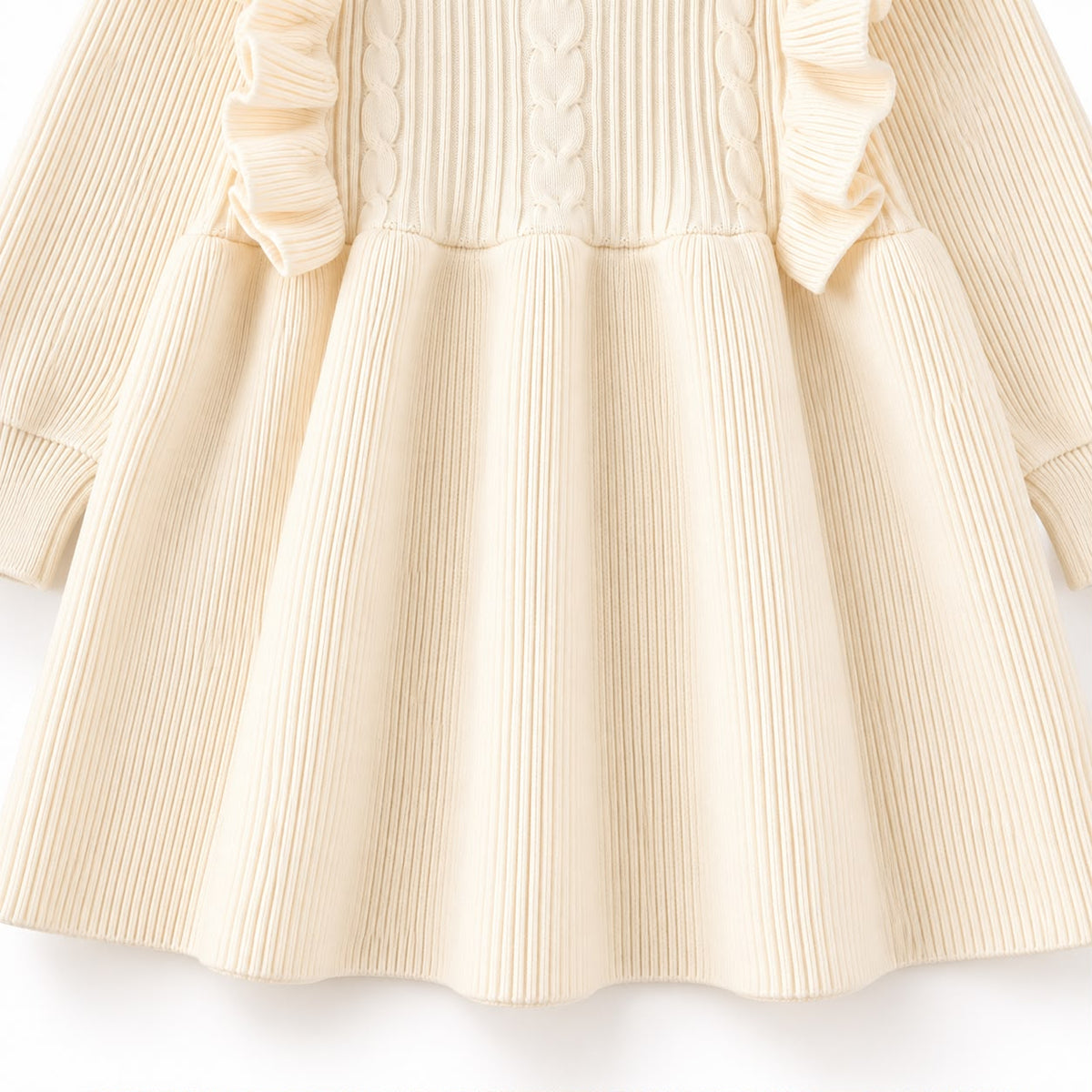 Ribbed Long Sleeve Baby Dress