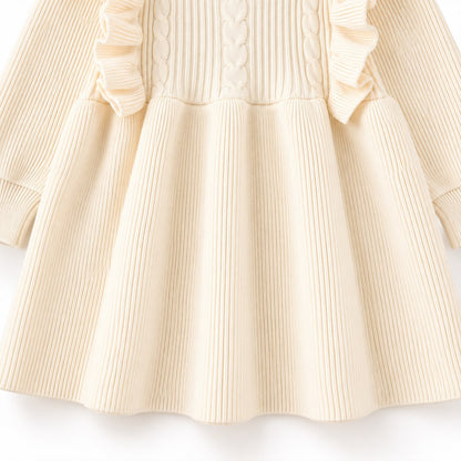 Ribbed Long Sleeve Baby Dress