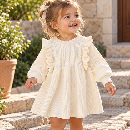 Ribbed Long Sleeve Baby Dress