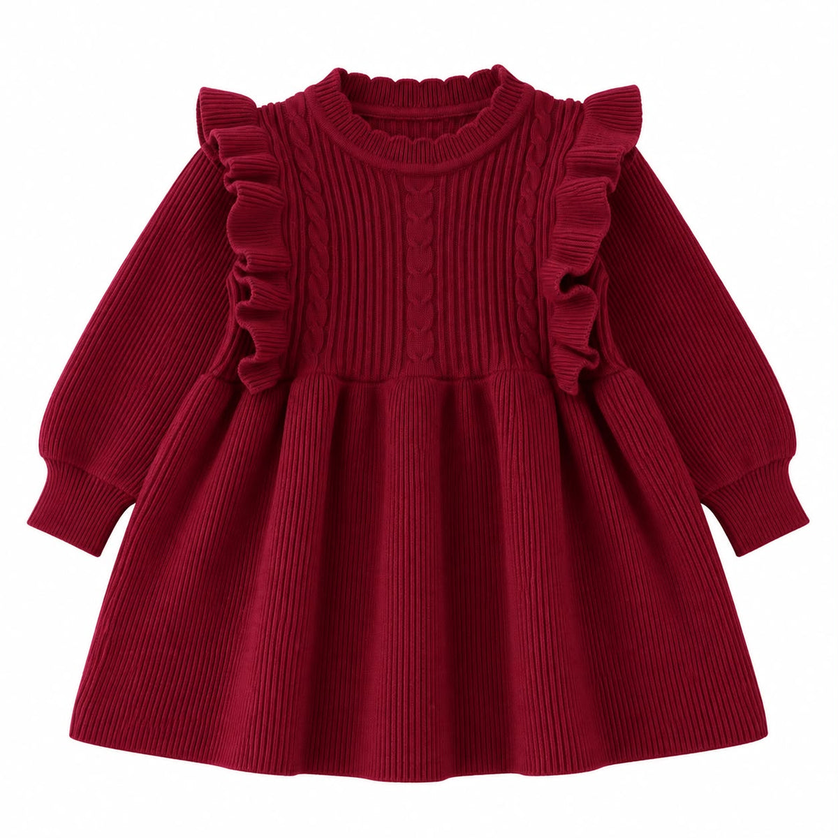 Ribbed Long Sleeve Baby Dress
