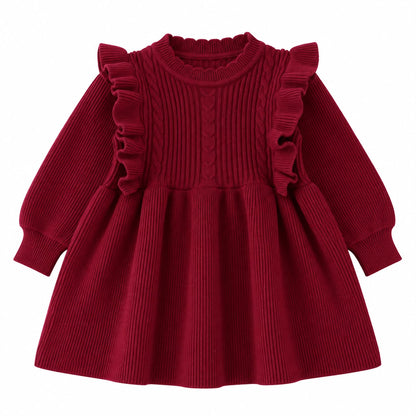 Ribbed Long Sleeve Baby Dress