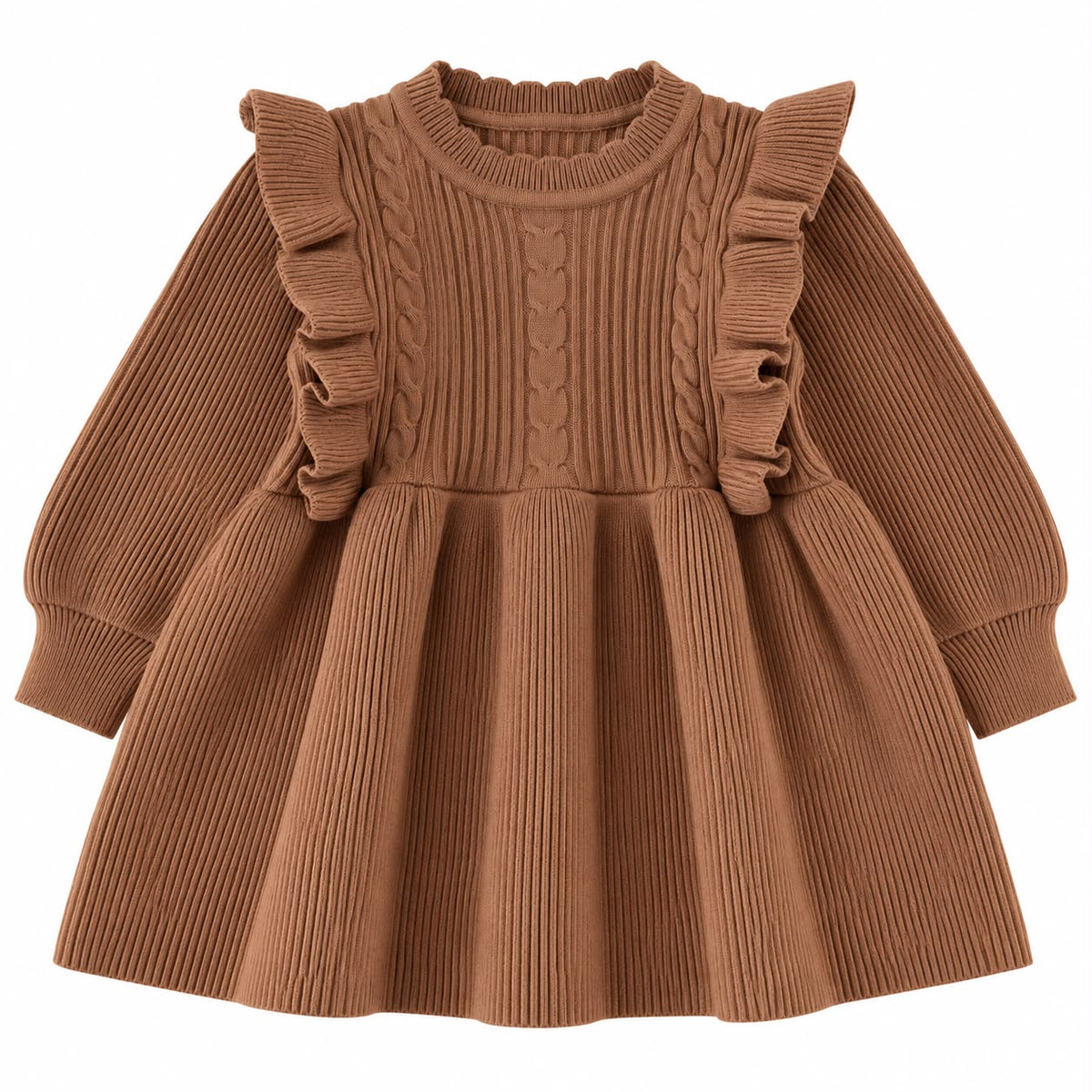 Ribbed Long Sleeve Baby Dress