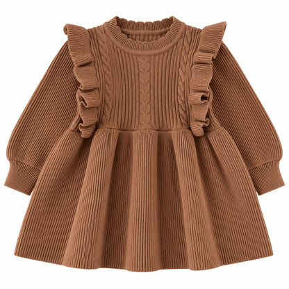 Ribbed Long Sleeve Baby Dress