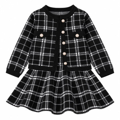 Classic Check Knit Dress Set