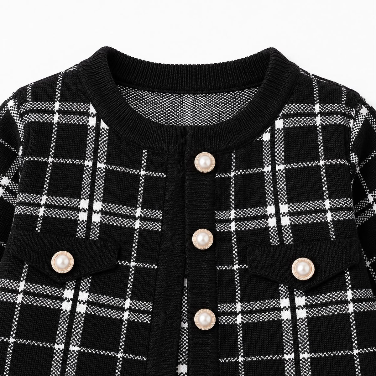 Classic Check Knit Dress Set