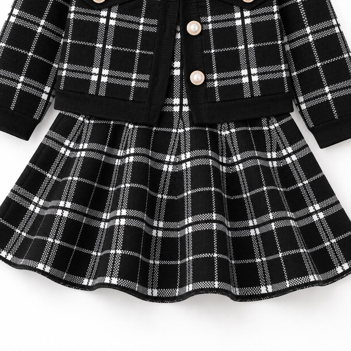 Classic Check Knit Dress Set