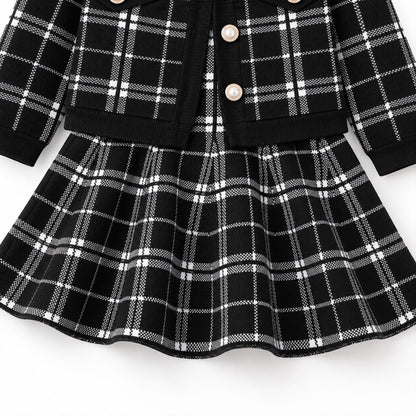 Classic Check Knit Dress Set