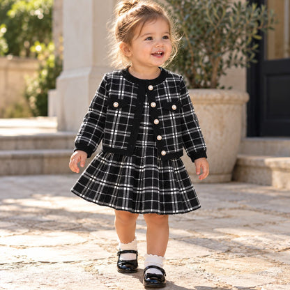 Classic Check Knit Dress Set