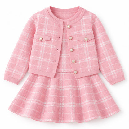 Classic Check Knit Dress Set