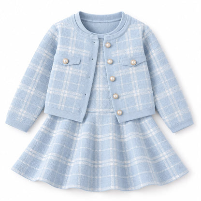 Classic Check Knit Dress Set