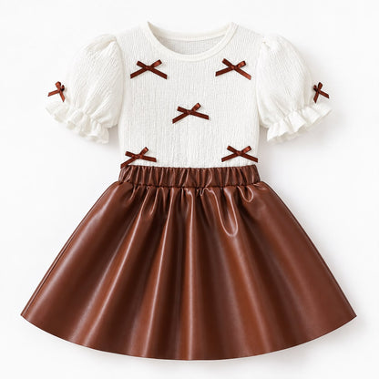 Brown Bow Dress