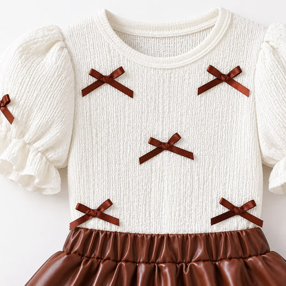 Brown Bow Dress