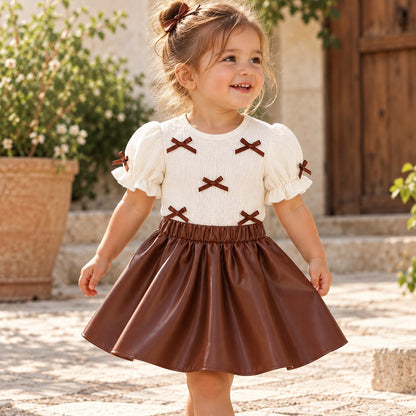 Brown Bow Dress
