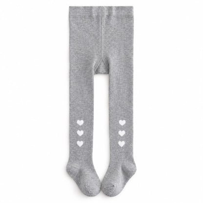Heart Pattern Toddler Tights
