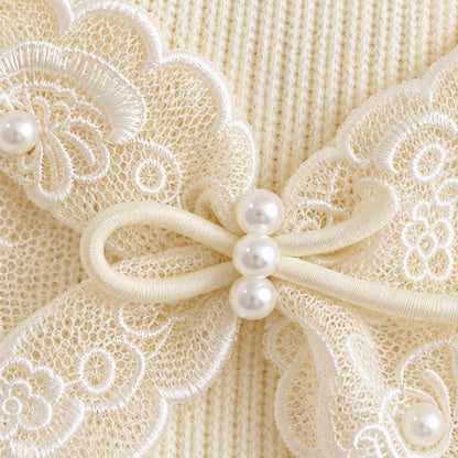 Ivory Bow Baby Tights