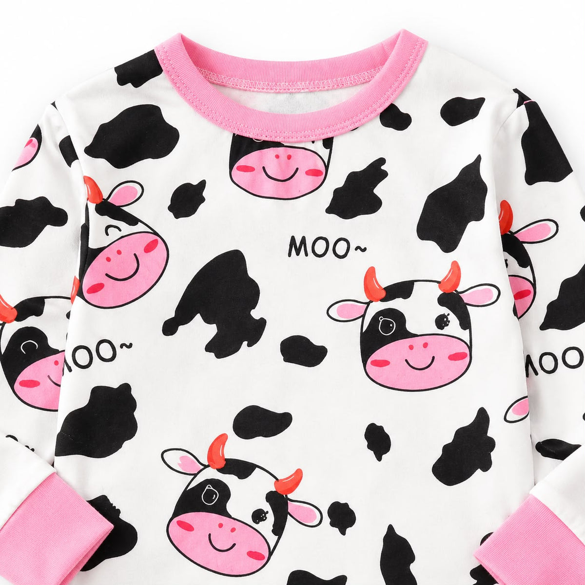 Cow Print Kids Sleepwear Set
