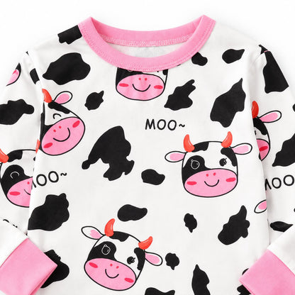 Cow Print Kids Sleepwear Set