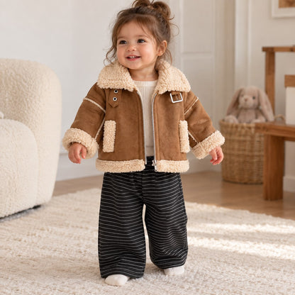 Jacket and Wide Leg Pants Set