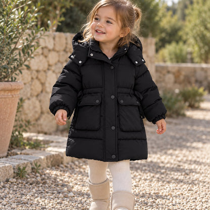 Longline Hooded Kids Jacket