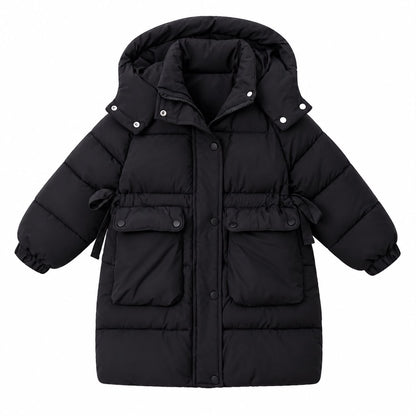 Longline Hooded Kids Jacket
