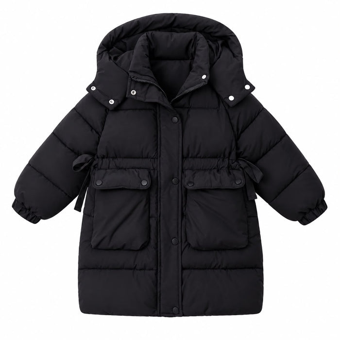 Longline Hooded Kids Jacket