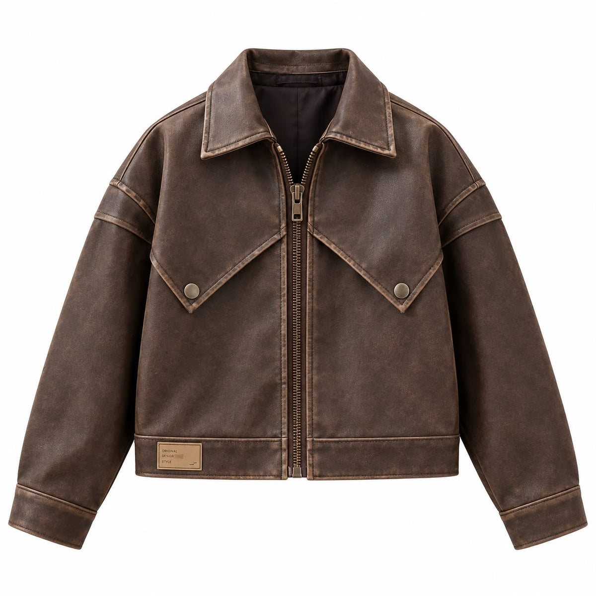 Faux Leather Kids Jacket