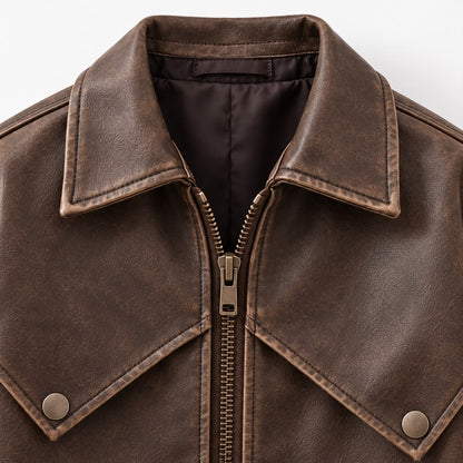 Faux Leather Kids Jacket