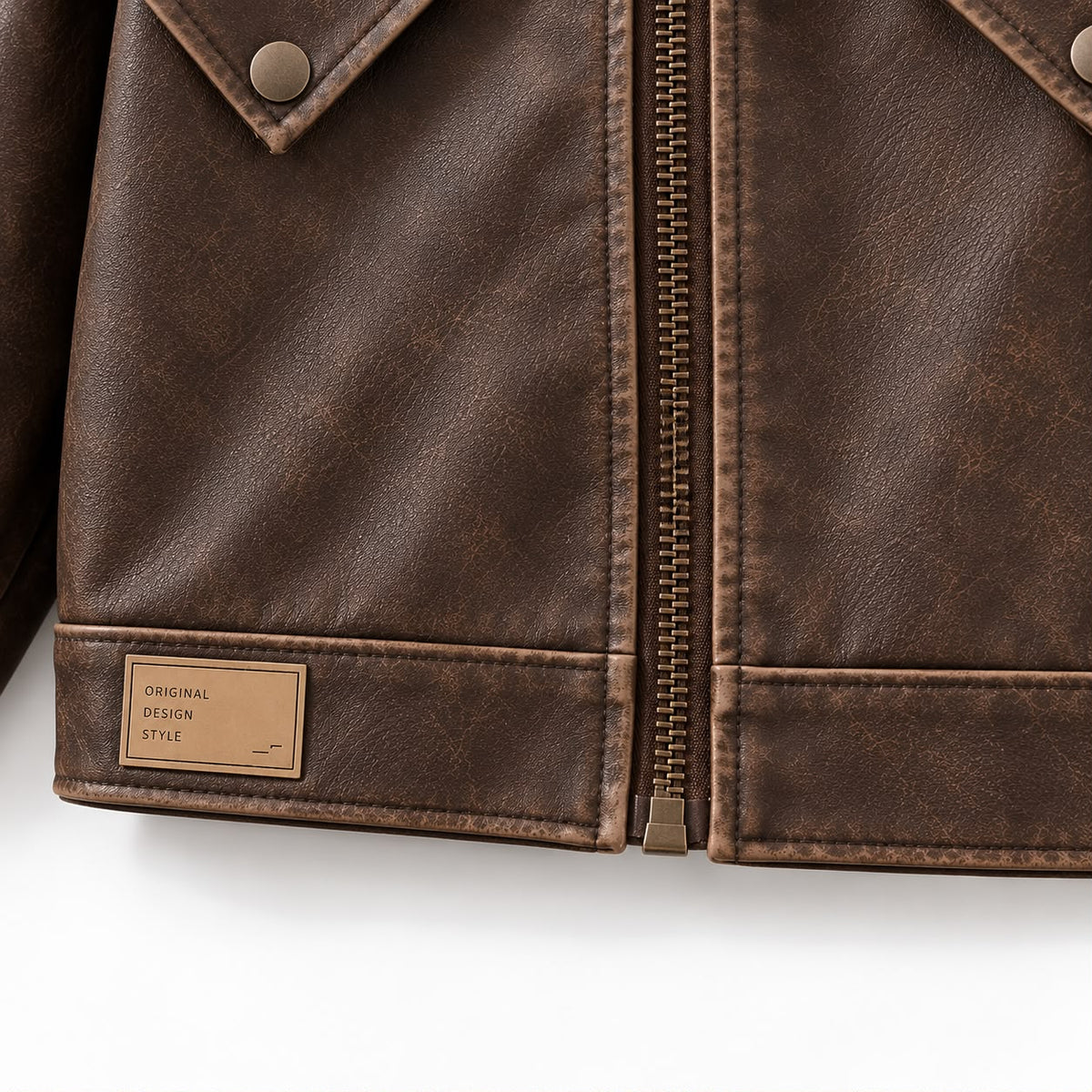 Faux Leather Kids Jacket