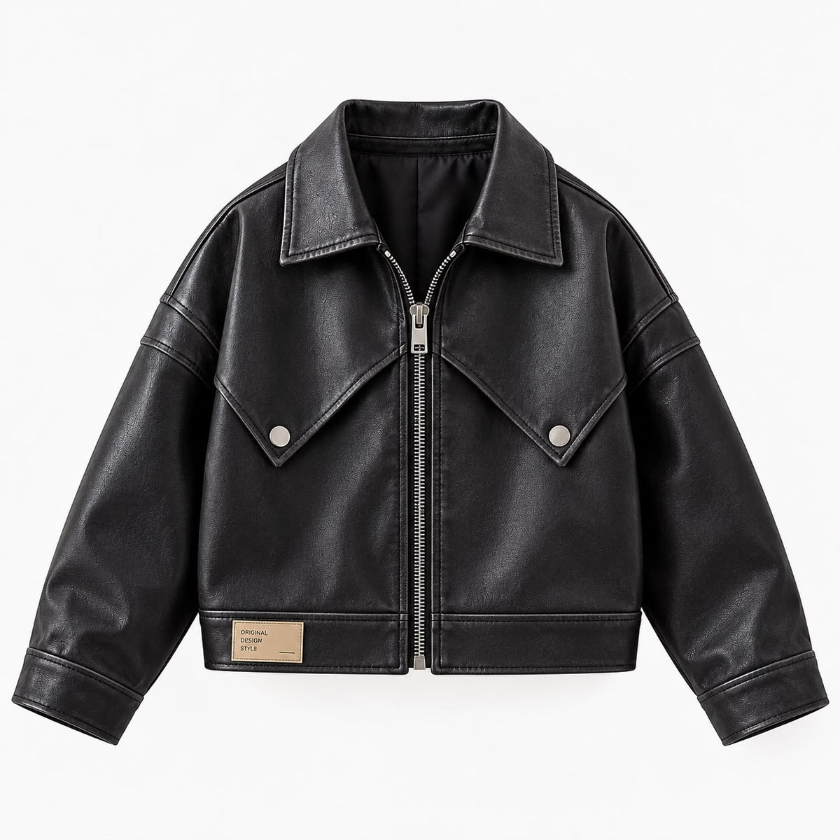 Faux Leather Kids Jacket