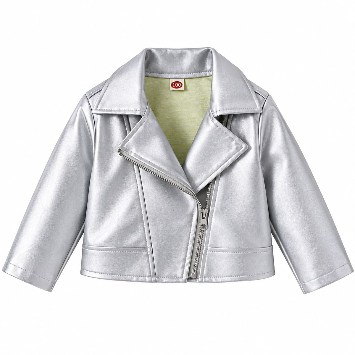 Burgundy Faux Leather Kids Jacket