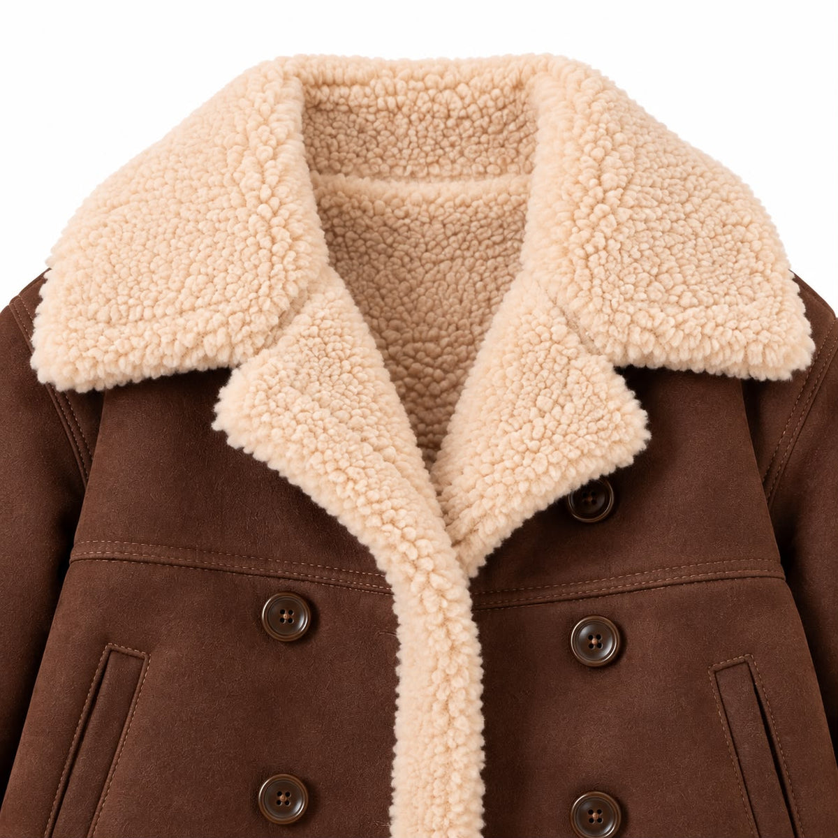 Double Breasted Sherpa Jacket