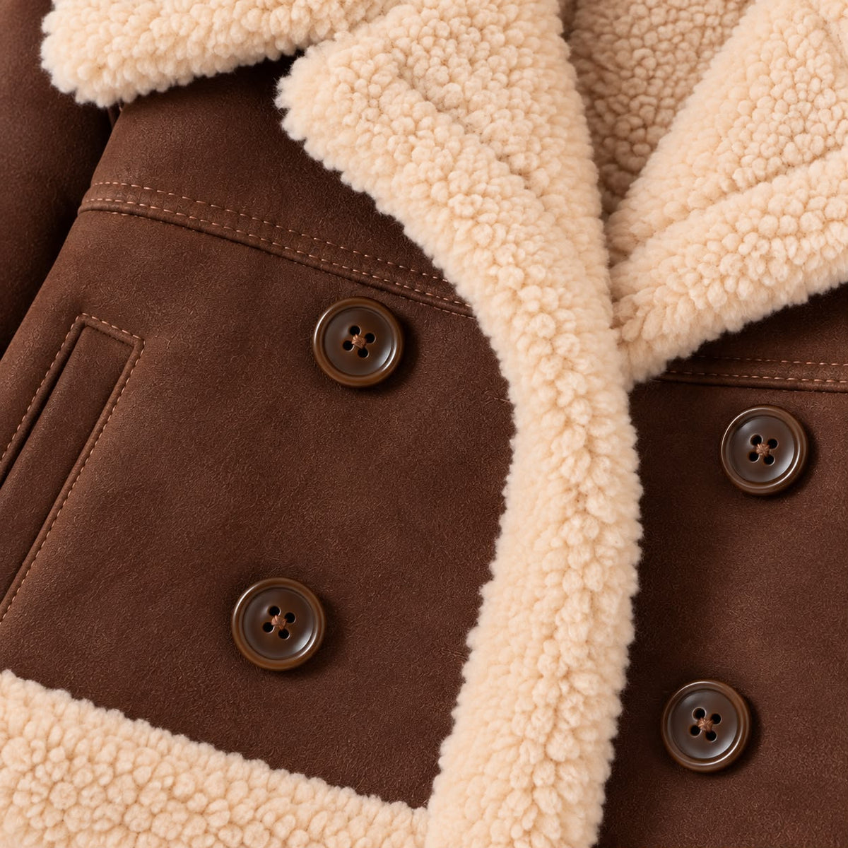 Double Breasted Sherpa Jacket