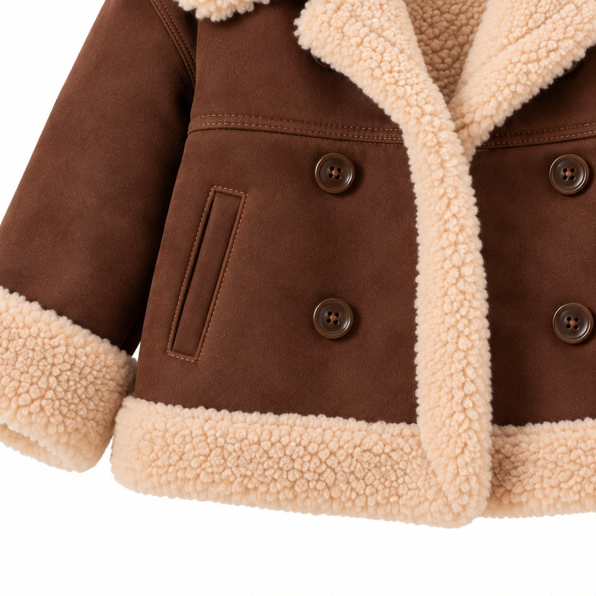 Double Breasted Sherpa Jacket