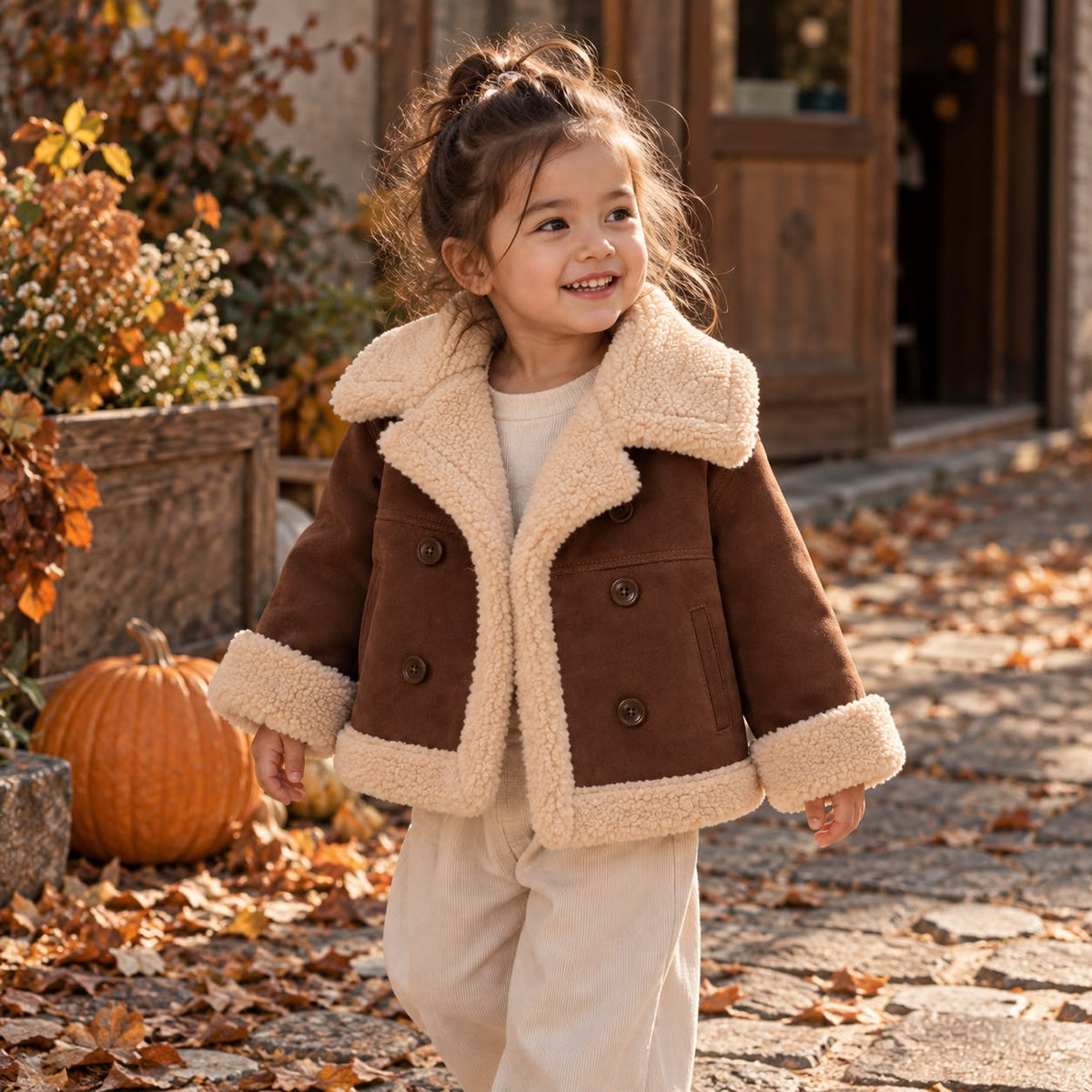 Double Breasted Sherpa Jacket