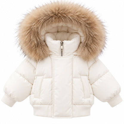 Baby Fur Trim Puffer Jacket