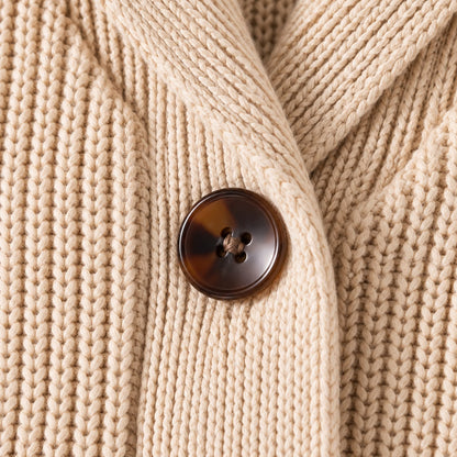 Shawl Collar Knit Cardigan