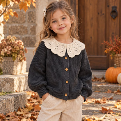 Crochet Collar Cardigan