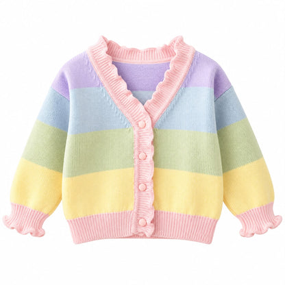 Pastel Stripe Knit Cardigan