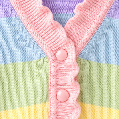 Pastel Stripe Knit Cardigan