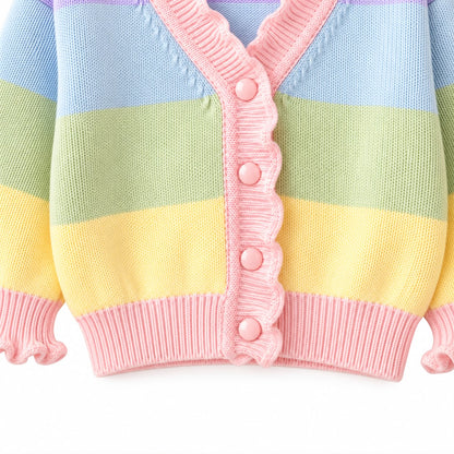 Pastel Stripe Knit Cardigan
