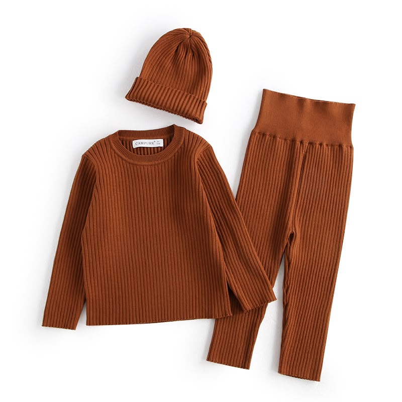 Ribbed Knit Outfit Set